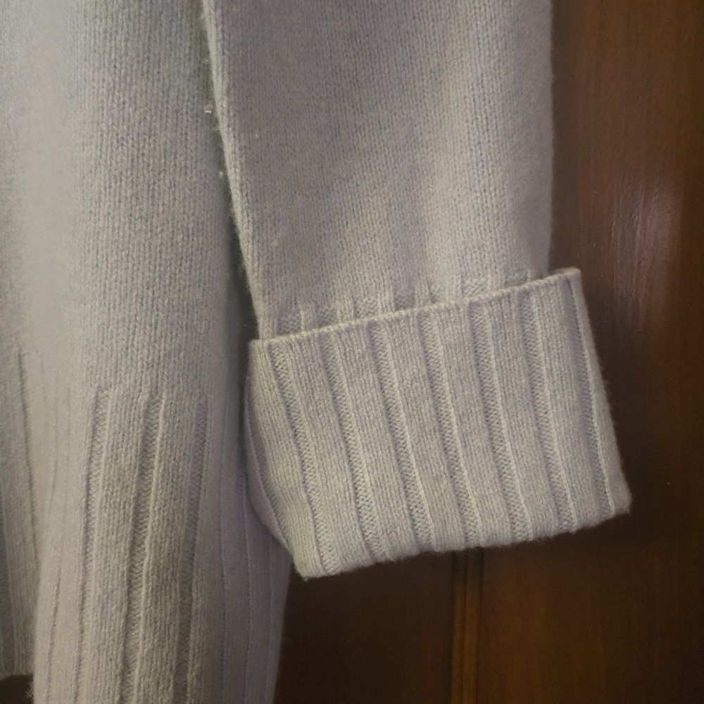 Madewell (Re)sourced Cashmere Mock Neck Sweater Womens XS Spring Blue Oversized - Picture 5 of 10